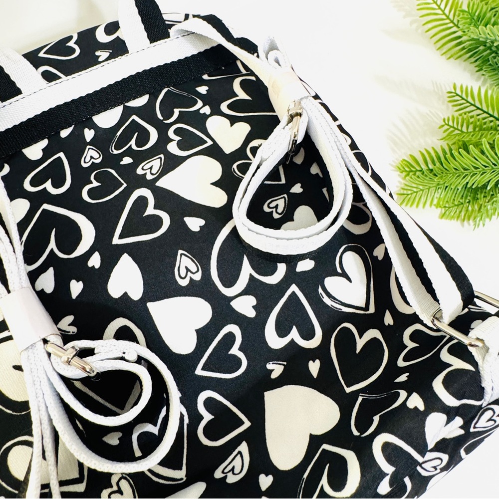 NEW BRIGHTON Endless Love Black white Hearts Women’s Backpack - Picture 7 of 16